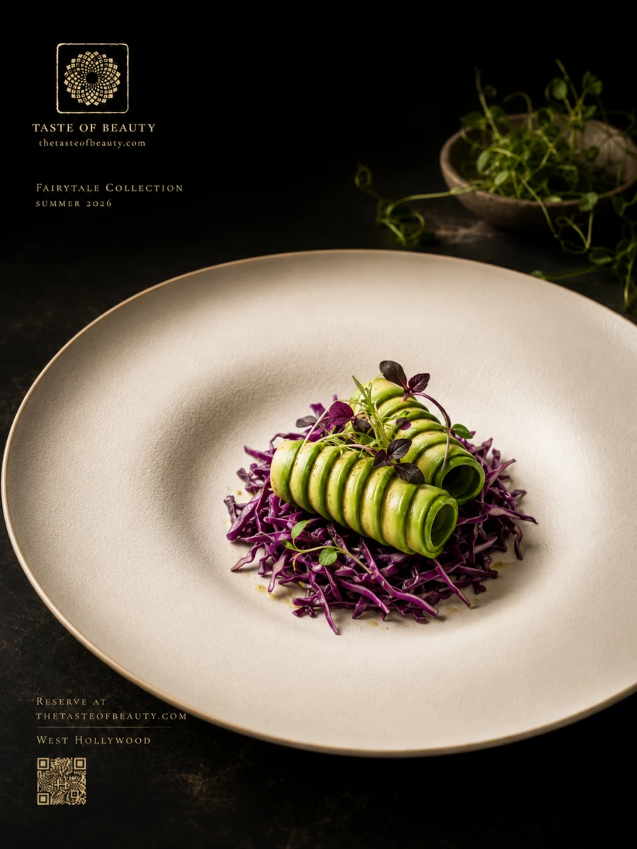 The Secret Garden avocado dish from the five-course menu